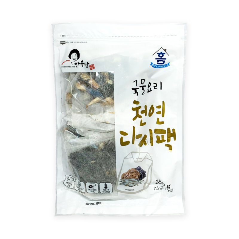 (남포물산) 안옥남 국물요리 일품 깊은맛 천연다시팩 180g